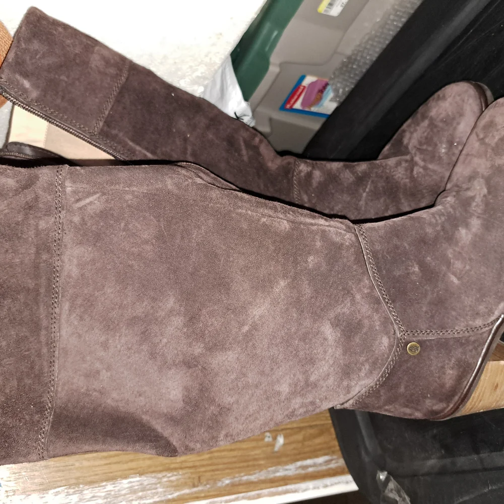 Hush Puppies Brown Suede Over the Knee Boots,.